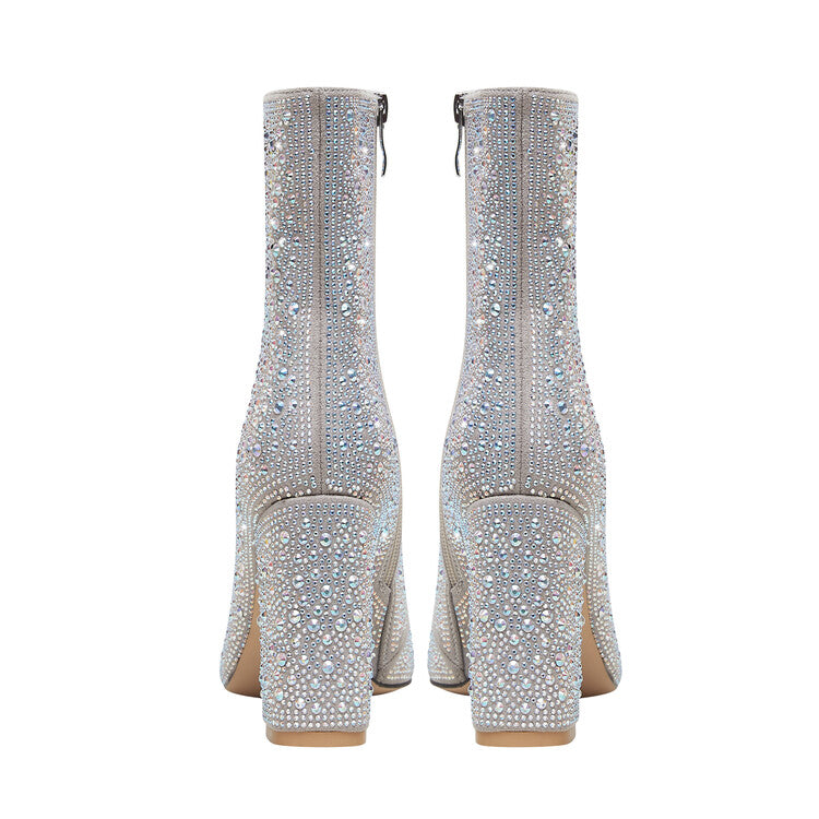 Diamonds ankle booties for women