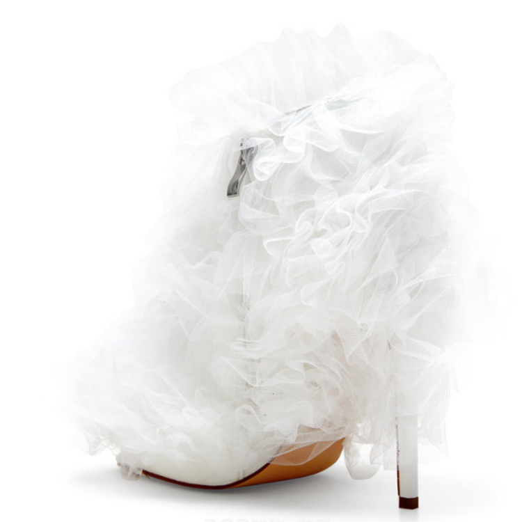 Multilayer Mesh High Heel Wedding Shoes