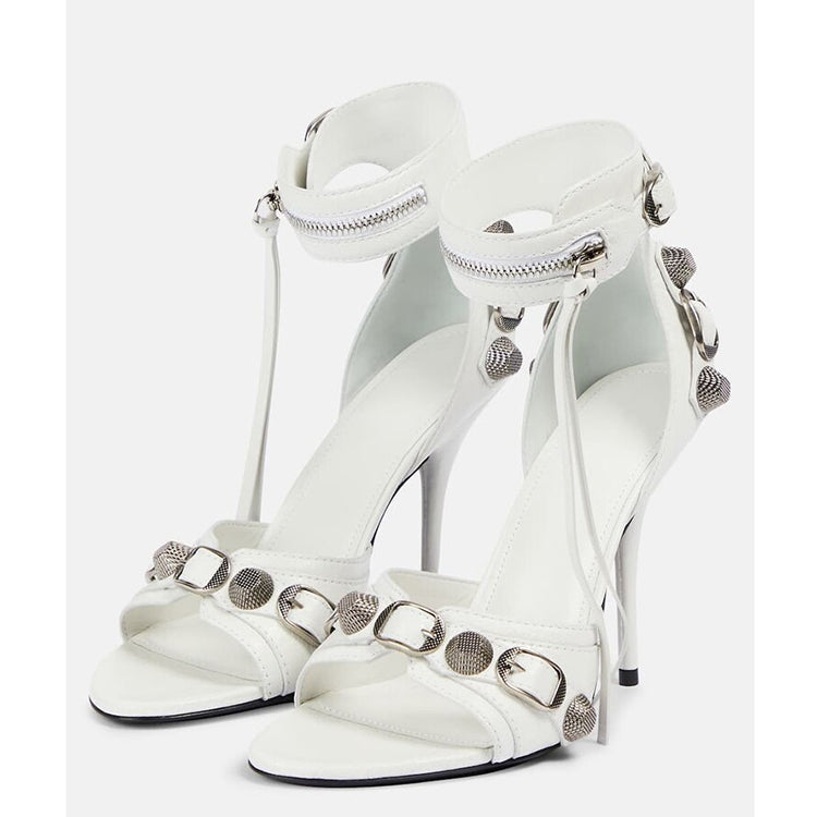 Faux Leather Studs Tassels Fashion Sandals