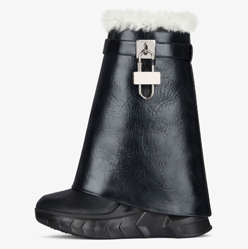 Winter fur snow women ankle boots
