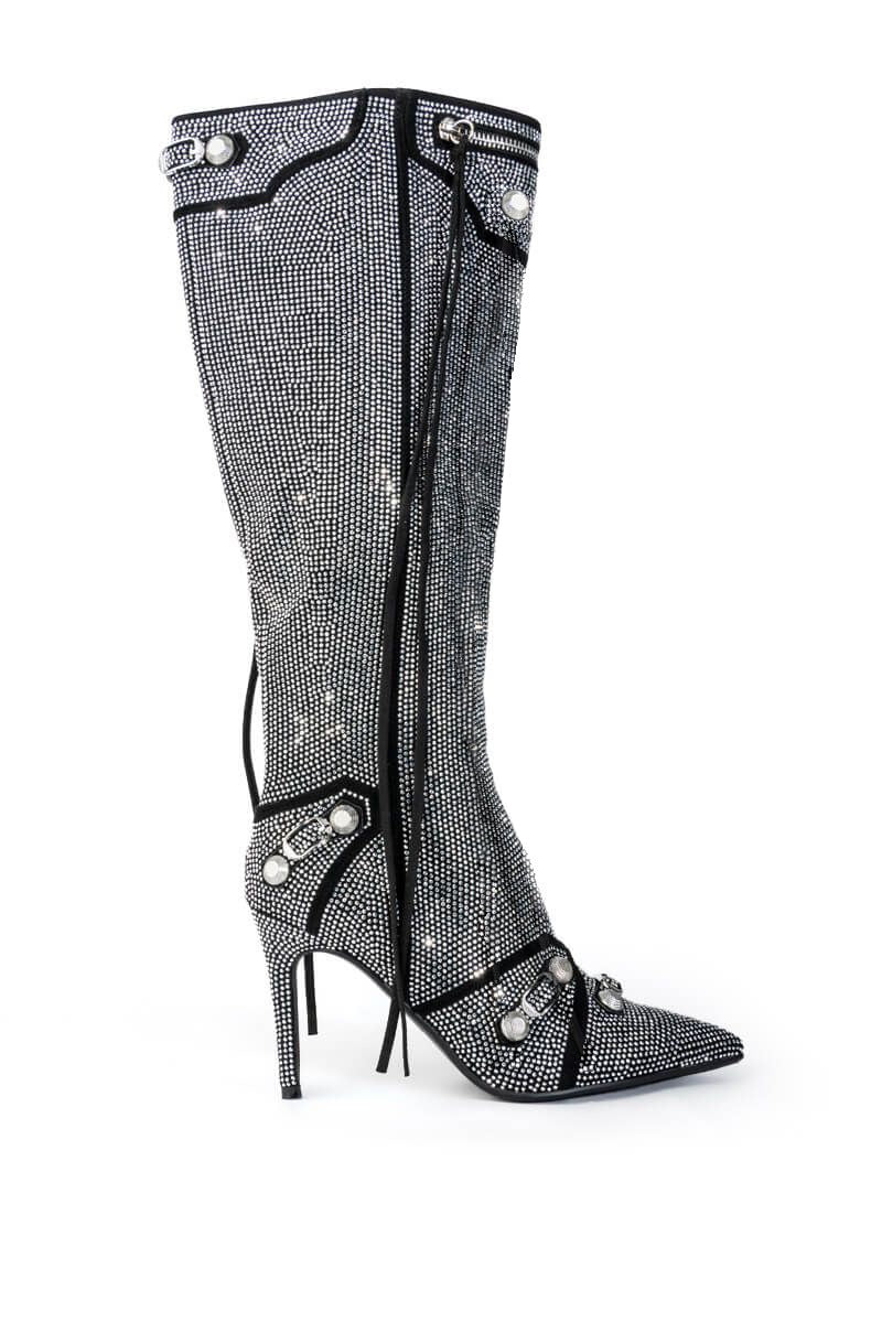 Crystals Knee high fashion boots