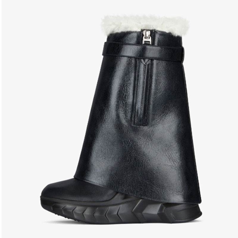 Winter fur snow women ankle boots