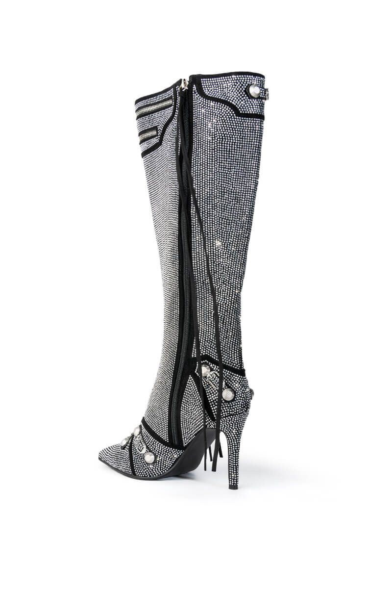 Crystals Knee high fashion boots