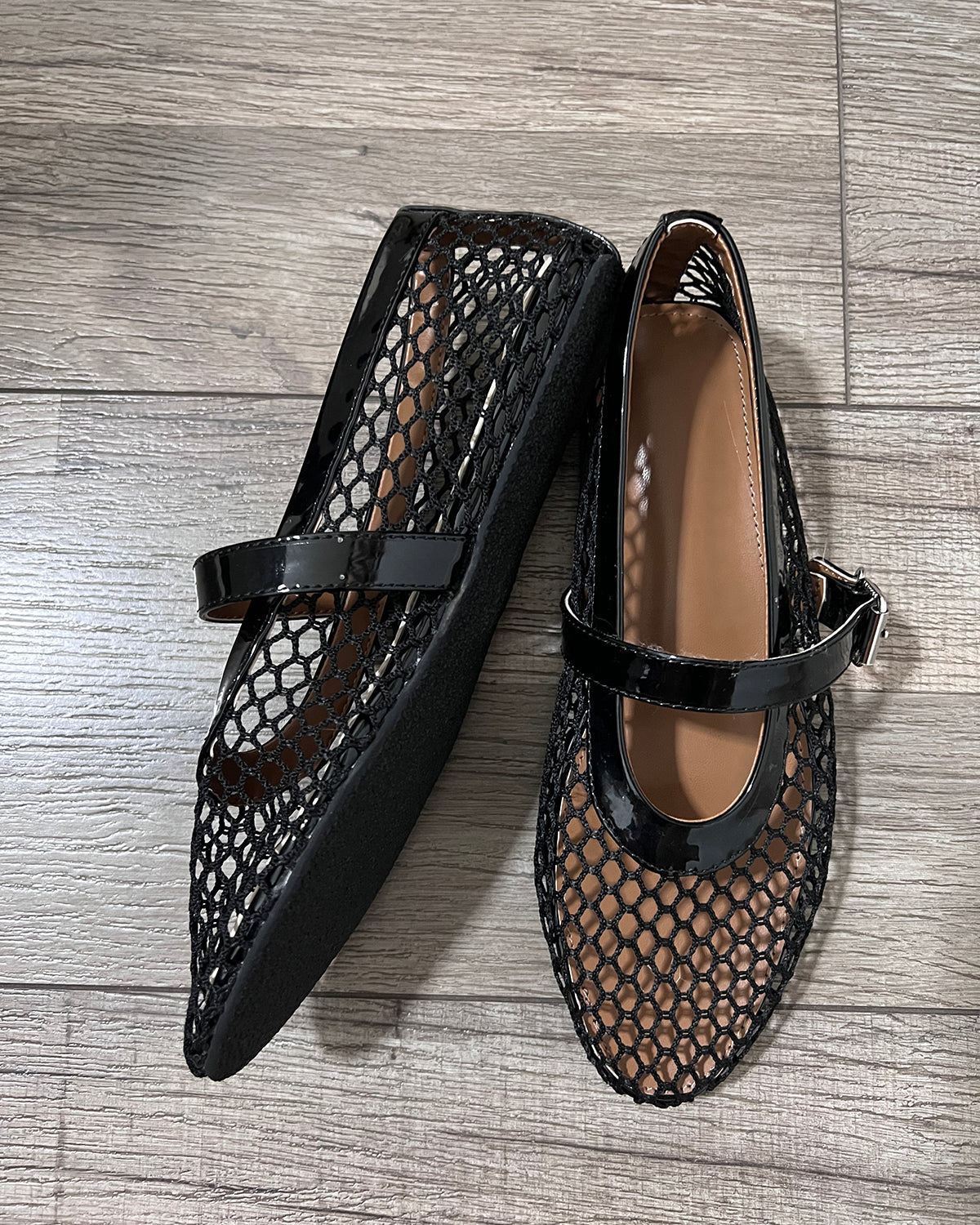 Women mesh flat ballet shoes