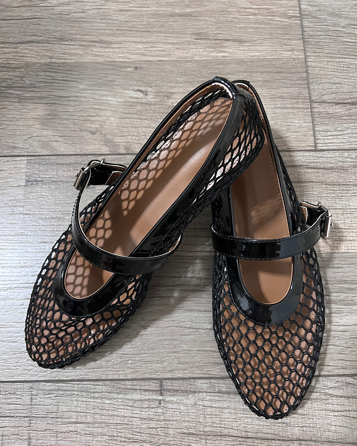 Women mesh flat ballet shoes