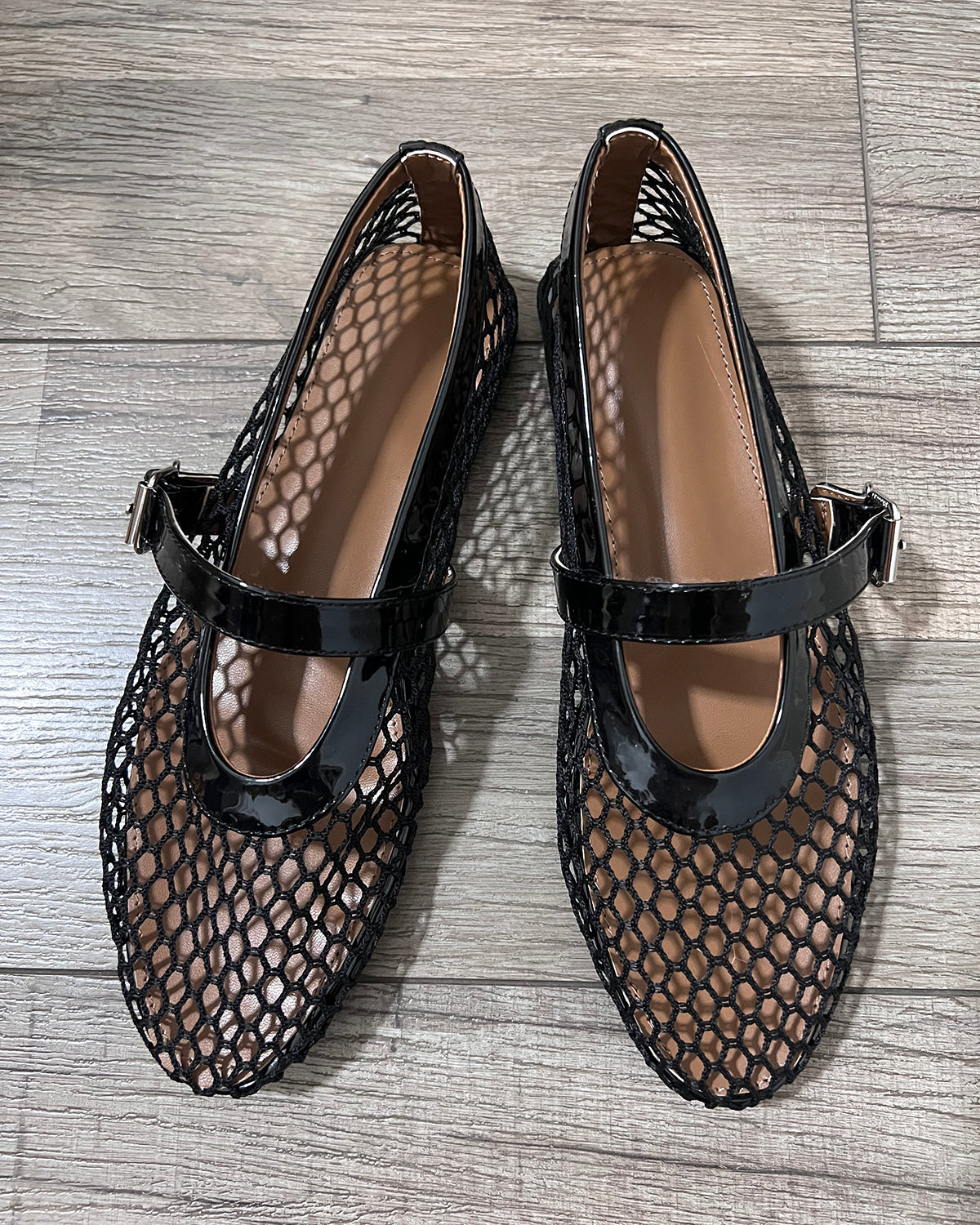 Women mesh flat ballet shoes