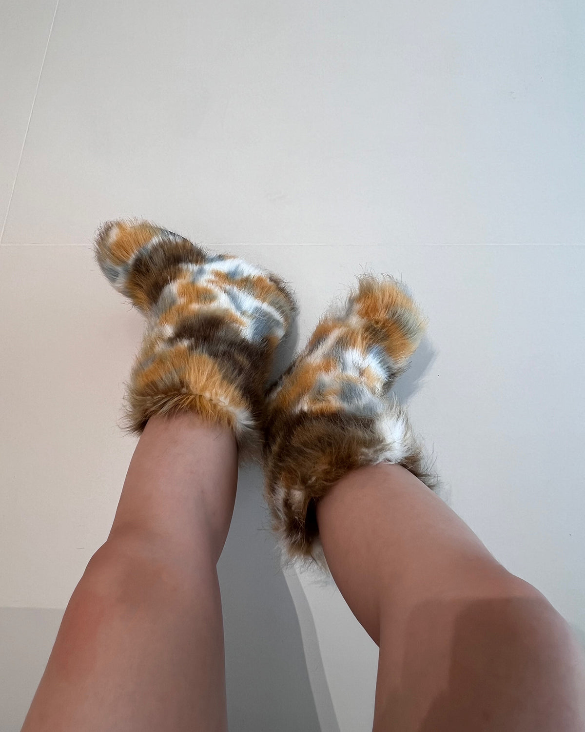 New winter ankle fluffy fur boots for women