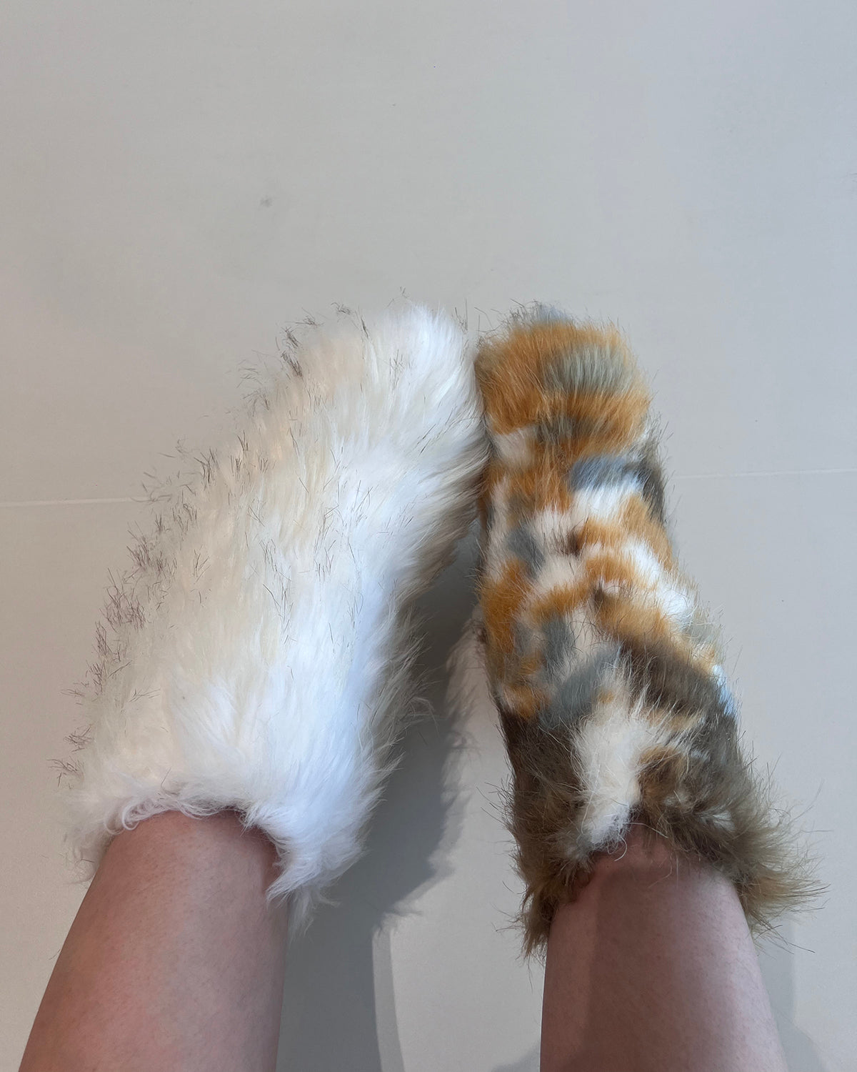 New winter ankle fluffy fur boots for women