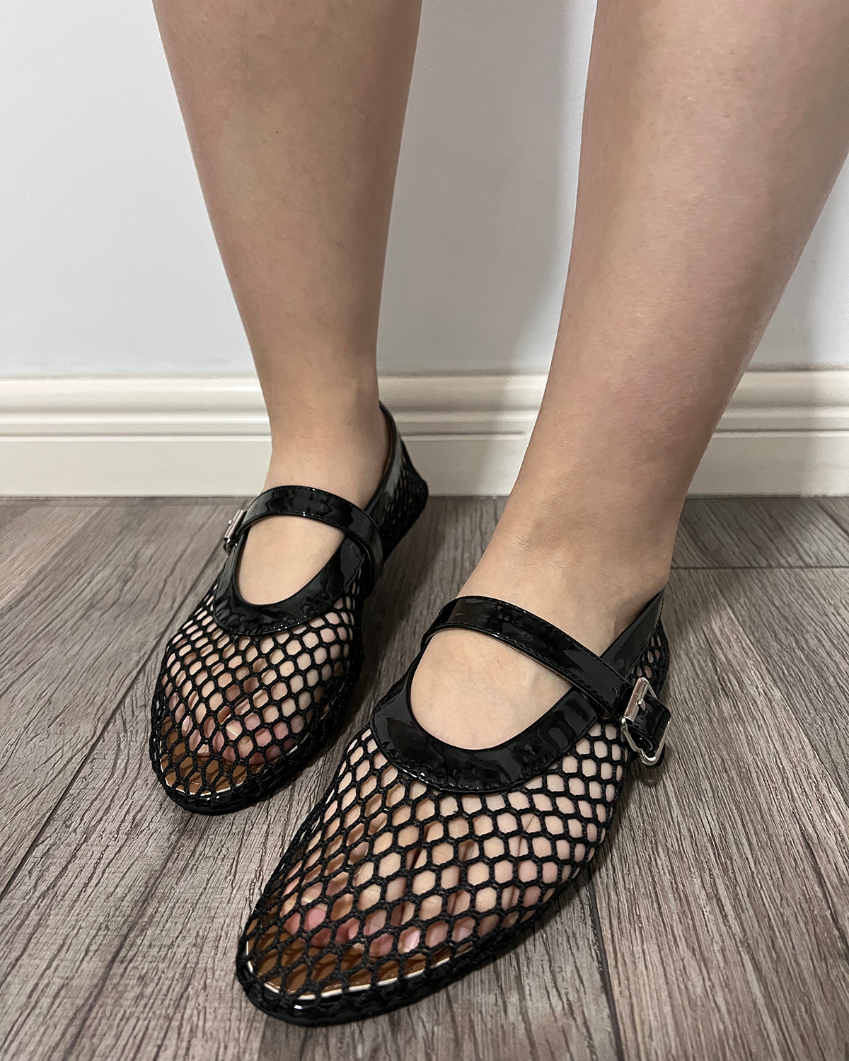 Women mesh flat ballet shoes
